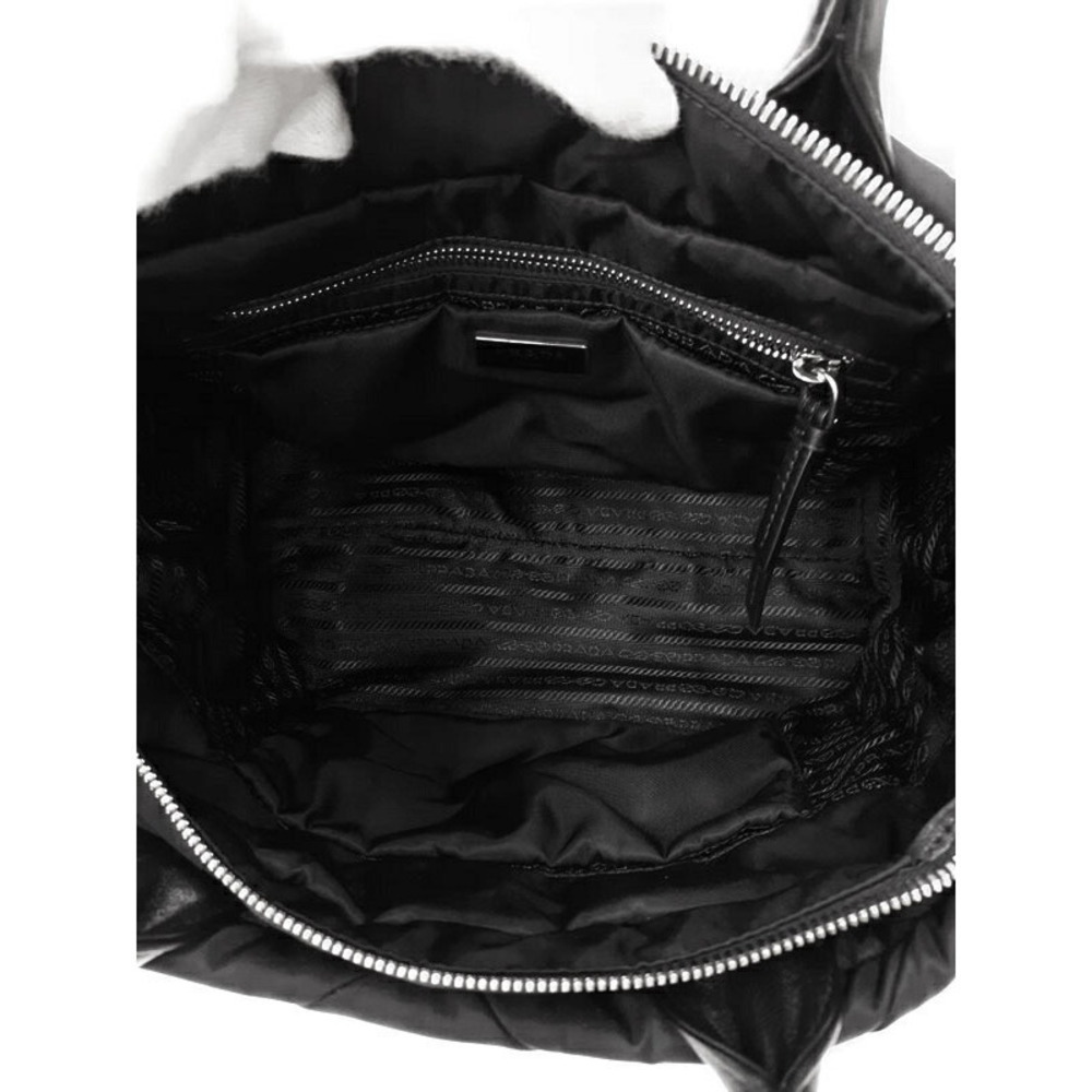 Prada Padded ReNylon Tote Bag black quilted bag triangle logo - Picture 3 of 9